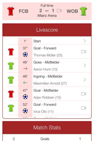 Deutsche Fußball 2016-2017 - Mobile Match Centre screenshot 3
