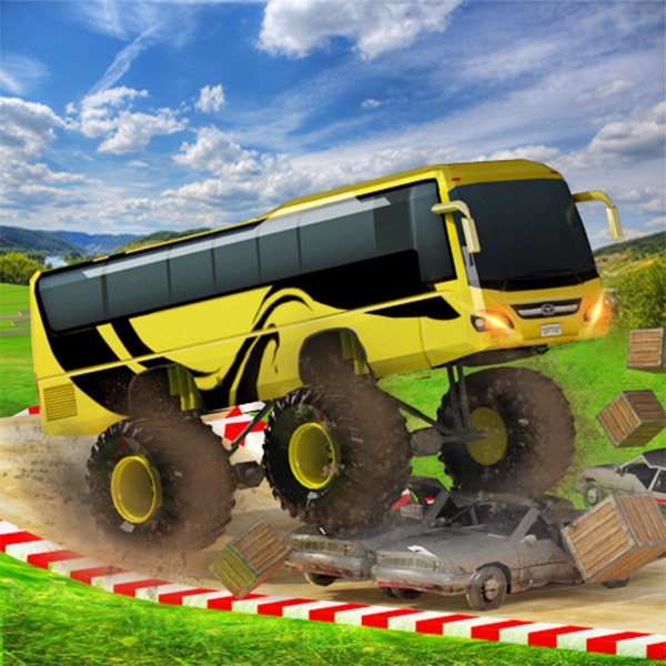 BUS STUNT - 4X4 MONSTER TRUCK HILL DRIVING BUS STUNT - 4X4 MONSTER TRUCK HILL DRIVING