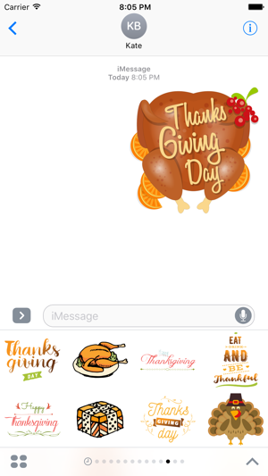 Thanksgiving Day Sticker for iMessage #1(圖2)-速報App