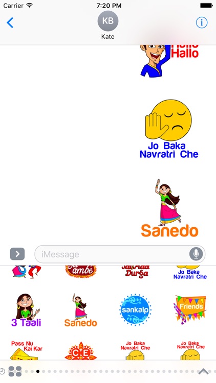 Navratri Stickers Pack For iMessage screenshot-3