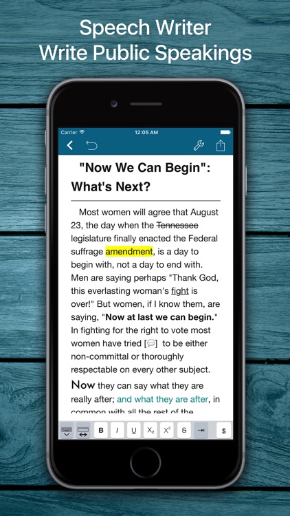 Speech Writer Text Editor