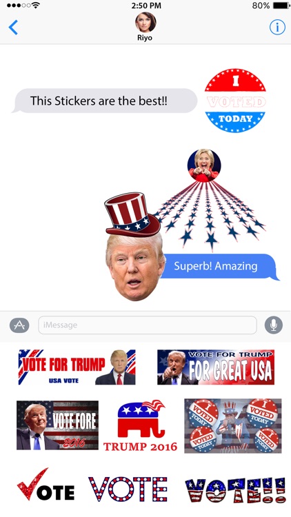 Electionmoji - USA Election 2016 stickers