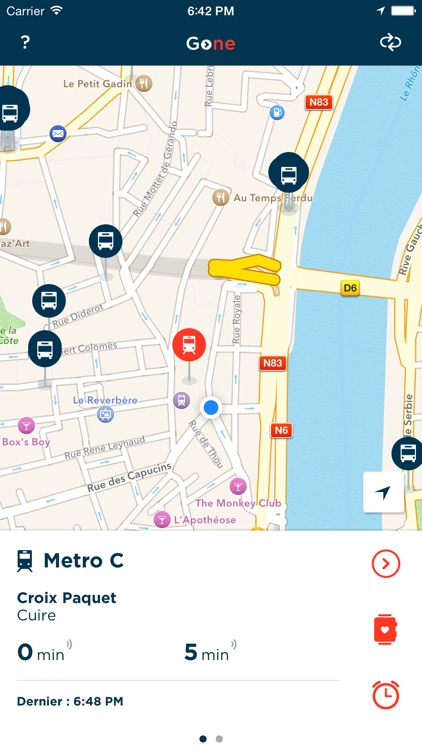 Gone - transports lyonnais en temps réel