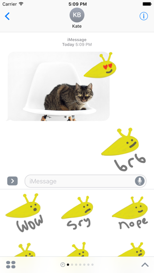 Funny Slug sticker pack - cute bug emoji