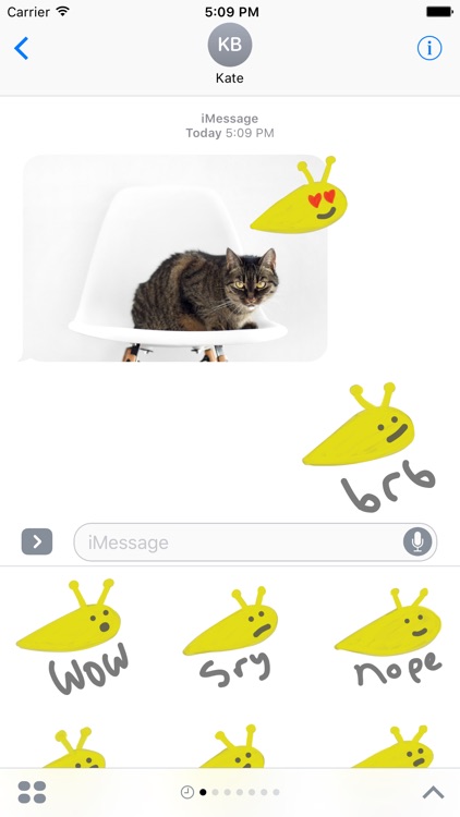 Funny Slug sticker pack - cute bug emoji stickers