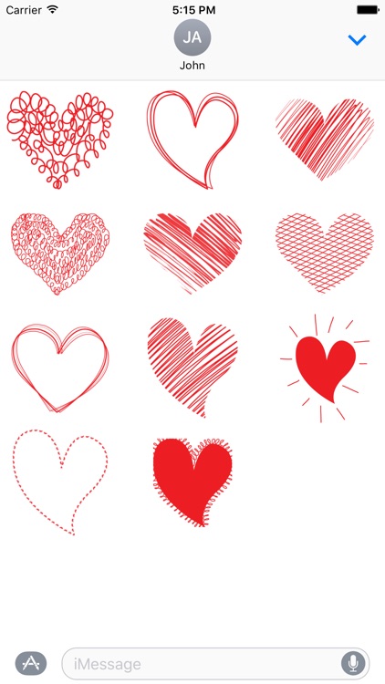 Red Heart Stickers