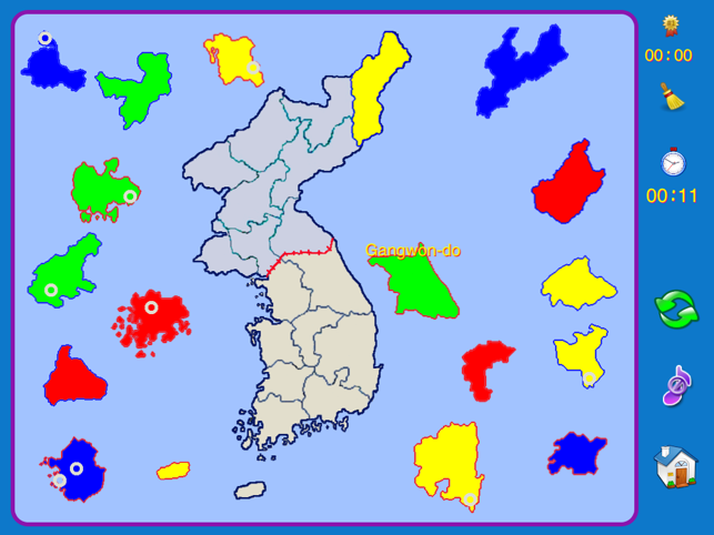 Korean Peninsula puzzle map