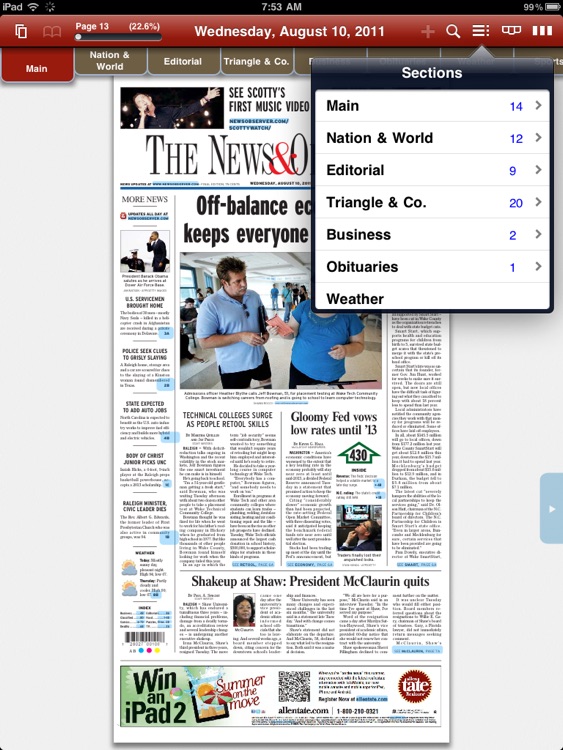 News & Observer e-edition