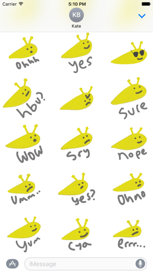 Funny Slug sticker pack - cute bug emoji stickers(圖3)-速報App