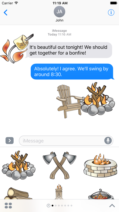 bonfire and outdoor stickers app download, summer bonfire and outdoor stick...