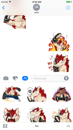 Rex - Naughty wolf stickers for iMessage(圖3)-速報App