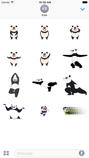 熊猫 瑜伽 貼紙 大(圖4)-速報App