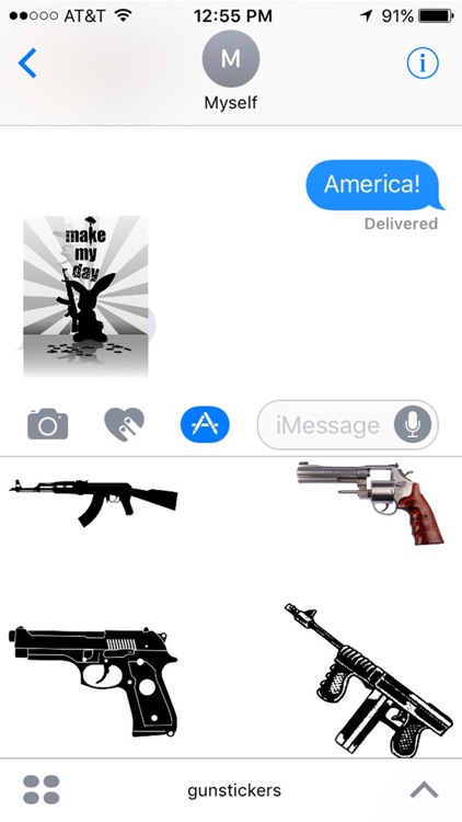 Gun Stickers for iMessage