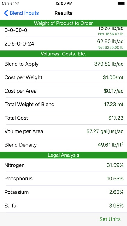 Fertilizer Blend Calculator