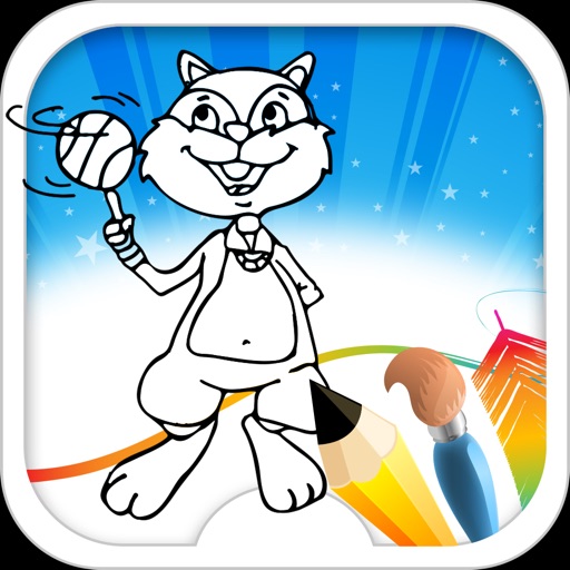 Cat Coloring Book Icon