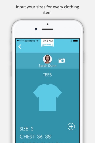 Remember It - the clothing size app you need screenshot 4