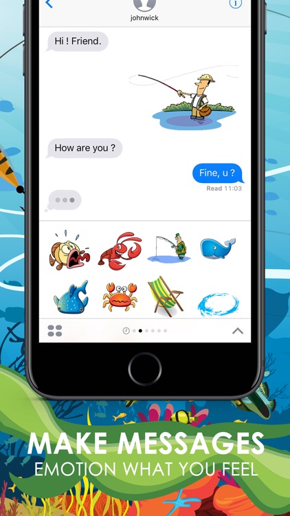 Fishing Emoji Stickers Keyboard Themes ChatStick