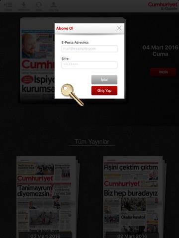 Cumhuriyet E-Gazete iPad Version screenshot 2