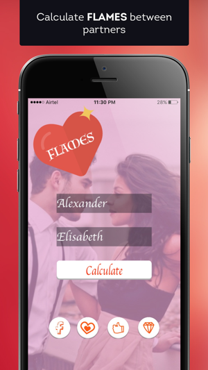 FLAMES Calculator - Love Meter