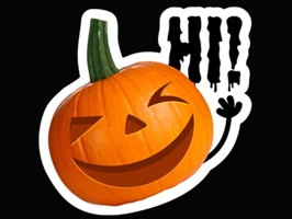 Up your texting game with playful animated stickers of The Pumpkin Halloween pack and add on accessories