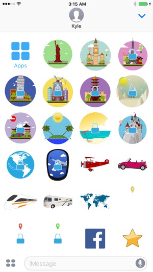 Hueliday: World Travel Animated Stickers