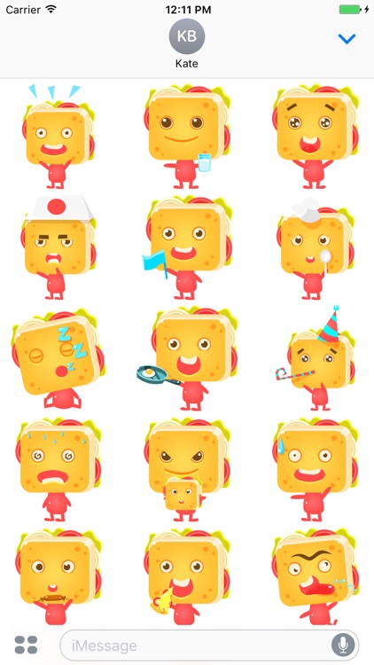 Cute Sandwich Stickers