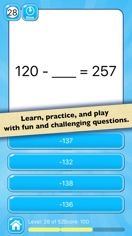 Mental Math Test — Addition and Subtraction