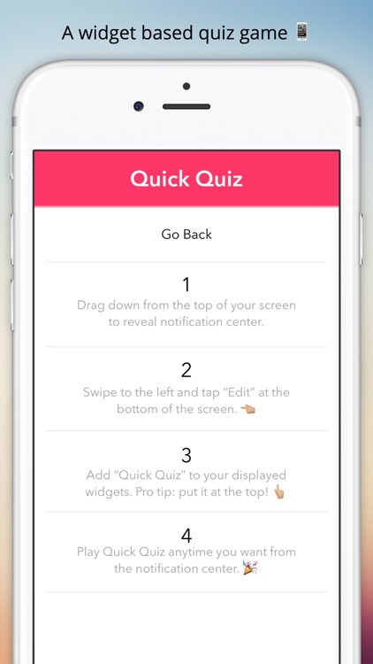 Quick Quiz - A Widget Based Quiz Game screenshot-4