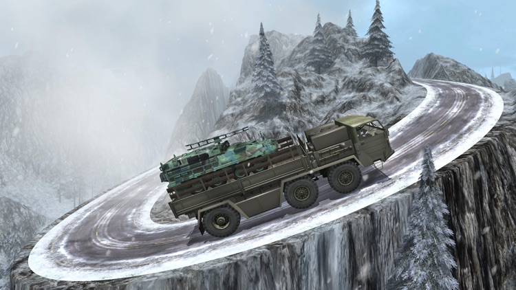 Army Heavy Truck Transport Cargo - Snow Driving 3D screenshot-3