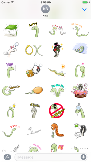 Cute Snake Sticker for iMessage #1(圖2)-速報App