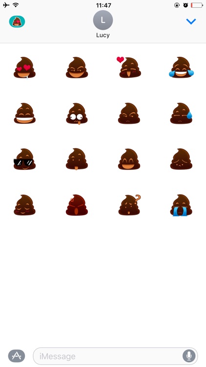 Poo Emoji Sticker - Animated Gif for iMessage Free