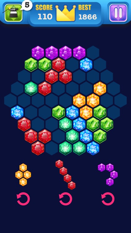 Jewel Hexa Classic: Gems Star Story screenshot-4