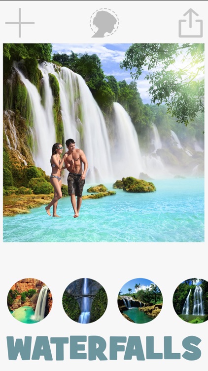 Waterfall photo frames with cut and paste montage screenshot-3