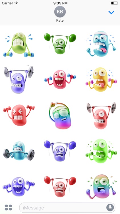 3D Workout Gym Emoji