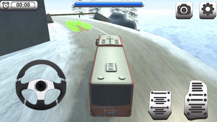 winter Snow hill Bus Driving simulator