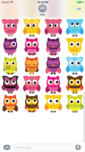 Cute Owls Sticker for iMessage #1(圖3)-速報App