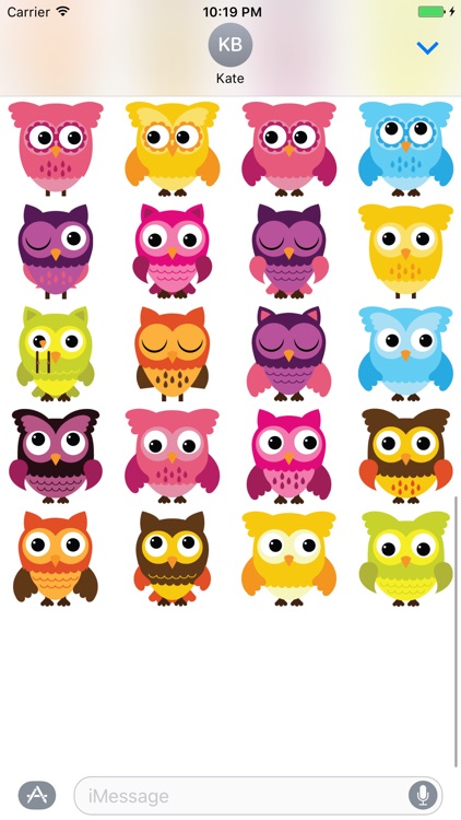 Cute Owls Sticker for iMessage #1