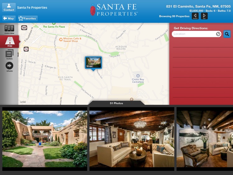 Santa Fe Properties for iPad