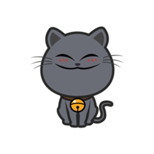 Black Cat Sticker iOS App