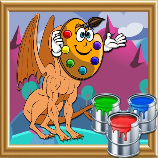 Coloring Pages Dragon flight Version iOS App