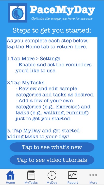 PaceMyDay - To Help Manage My Fatigue