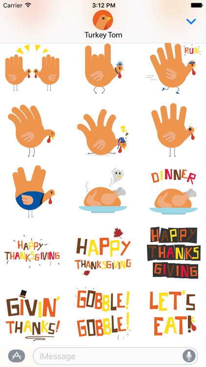 Hand Turkey Stickers screenshot-4
