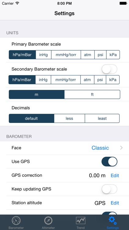 Barometer & Altimeter for iPhone/iPad screenshot-3
