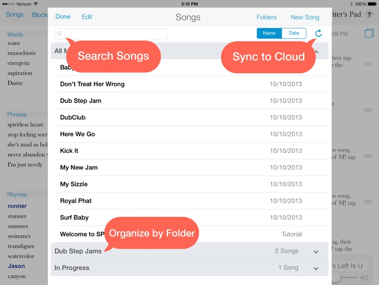 Songwriter's Pad™ - Songwriting App for iPad