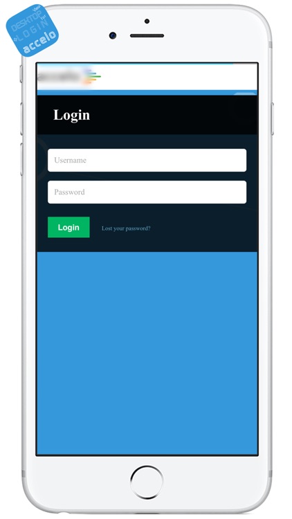 DESKTOP VIEW + LOGIN for accelo