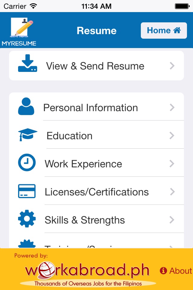 MyResume Resume Creator screenshot 3