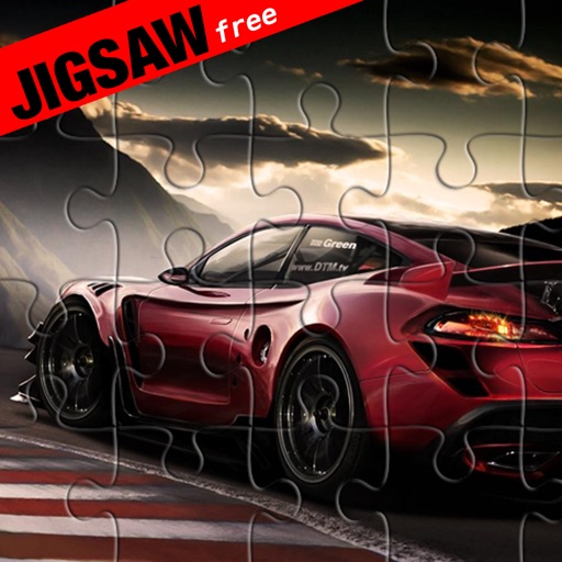 Racing Cars Sliding Jigsaw Puzzles for Kids Free Icon
