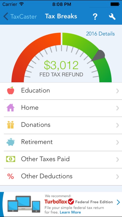 TaxCaster – Free tax refund calculator screenshot-3