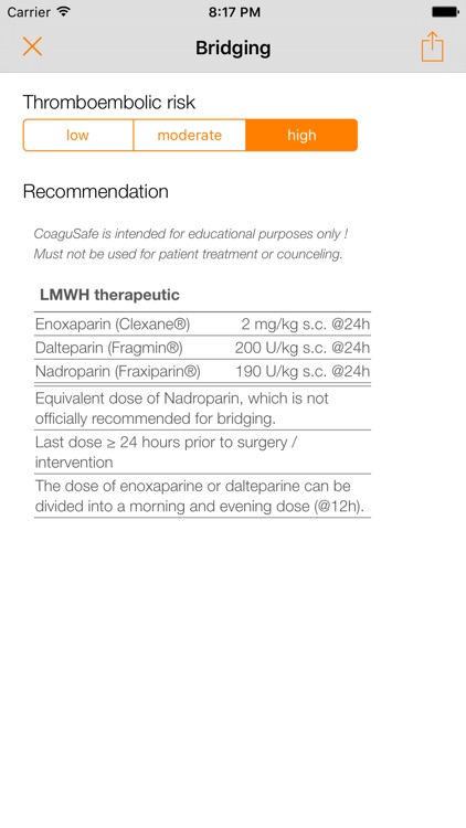 CoaguSafe - Coagulation and invasive procedures screenshot-3
