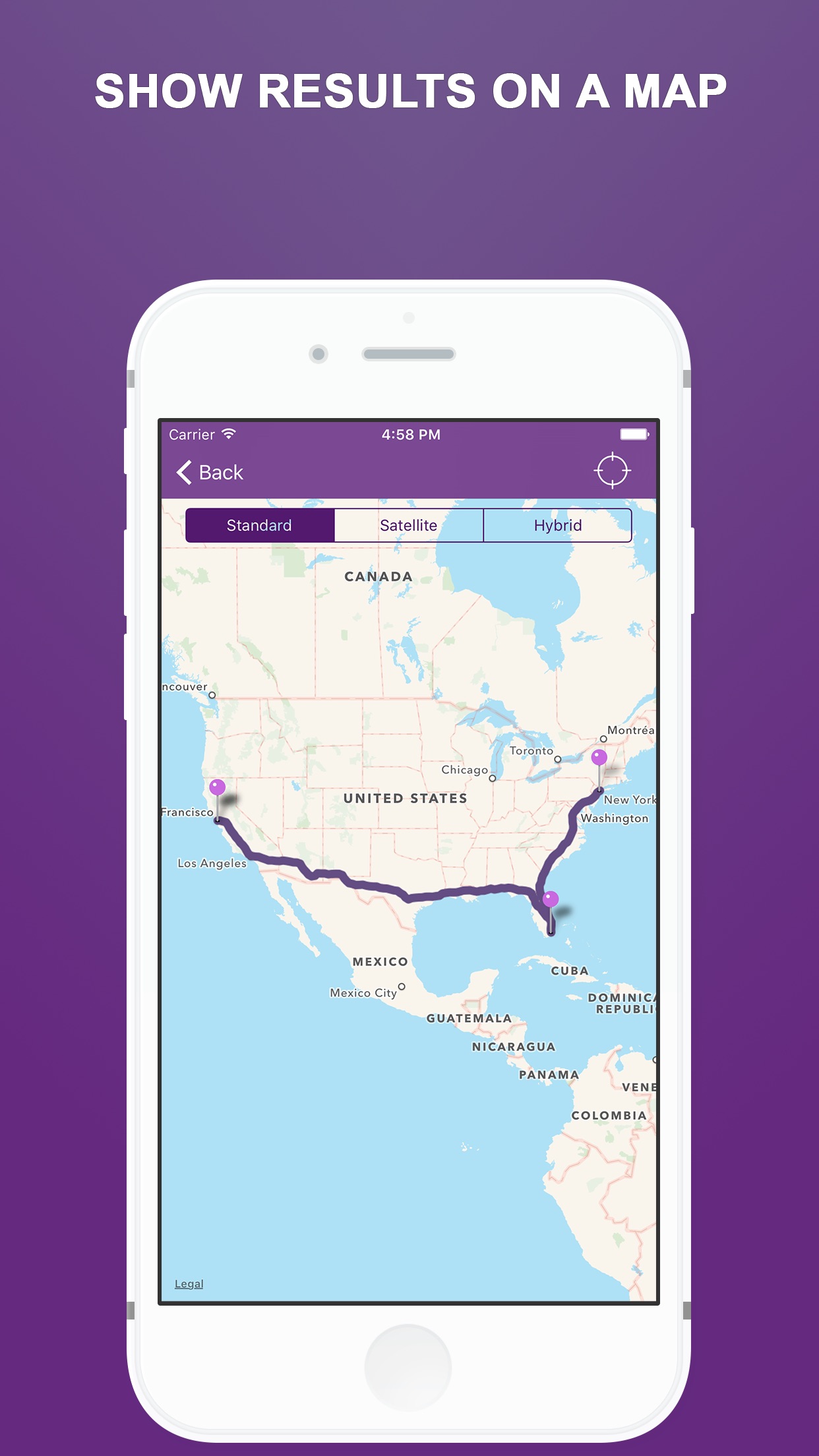 Screenshot do app Pin Points - Flight, Driving Distance Calculator